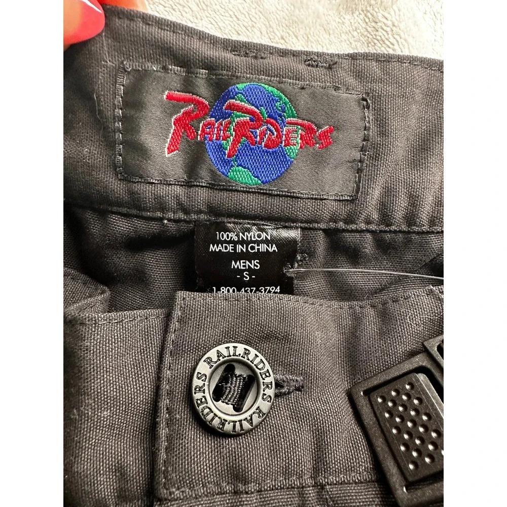 RailRiders X-Treme Adventure Pants Mens S Black Belted Technical Nylon Outdoor